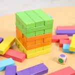 Вежа Балансир - Дженга кольорова з кубиком - Зображення 2