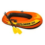 Човен надувний Intex 58331 «Explorer 200 Set» (41*94*185 см, гребний, півторамісний, двокамерний, весла ↔120 см, надувне дно, до 95 кг) - Зображення 3