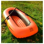 Човен надувний Intex 58331 «Explorer 200 Set» (41*94*185 см, гребний, півторамісний, двокамерний, весла ↔120 см, надувне дно, до 95 кг) - Зображення 2