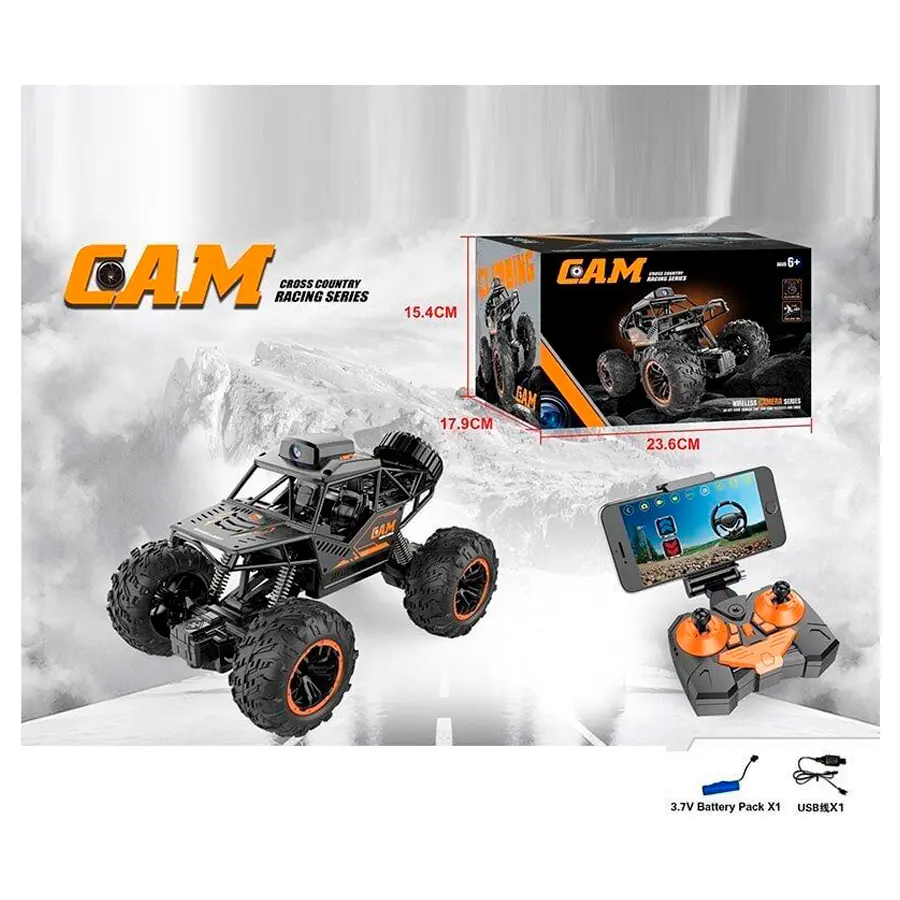 46 джип рк lh-c 023 as wi-fi камера додаток Джип на радіокеруванні LH-C 023 AS (24) Wi-Fi камера, додаток, розмір - 20х14х13 см, акум. 3.7V - Зображення 1
