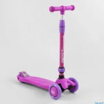 Самокат-велобіг 3в1 триколісний BS-26566 (4) Best Scooter, 3 колеса PU зі світлом, сидіння, амортизатори, батьківська ручка - Зображення 4