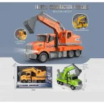 Спецтехніка HT 6802 W (24/2) “Екскаватор”, довжина 32 см, підсвічування, звук, інерція, гумові шини, платформа обертається, рухомий ківш, в коробці, МІКС ВИДІВ