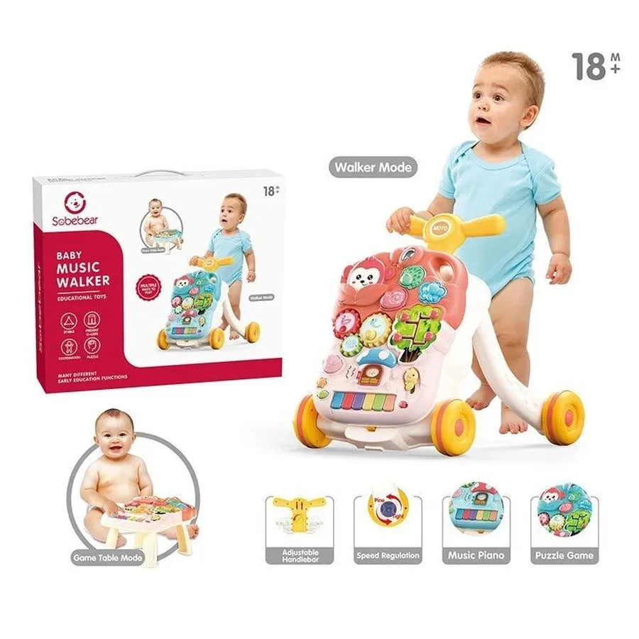 87 - Каталка YL 623 Штрих=50135 пісні англійською, звуки, мелодії, піаніно, пальчикові ігри, сортер, в коробці Каталка YL 623 Штрих=50135 (12) пісні англійською, звуки, мелодії, піаніно, пальчикові ігри, сортер, в коробці - Зображення 1