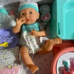 Пупс з візочком, ванною і стільцем для годування (83880) - Зображення 9